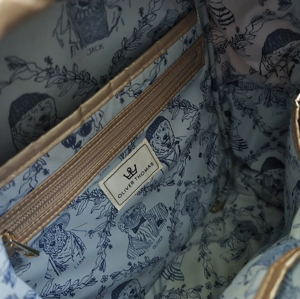 Oliver Thomas Quilted Rose Backpack - Picture 4 of 7